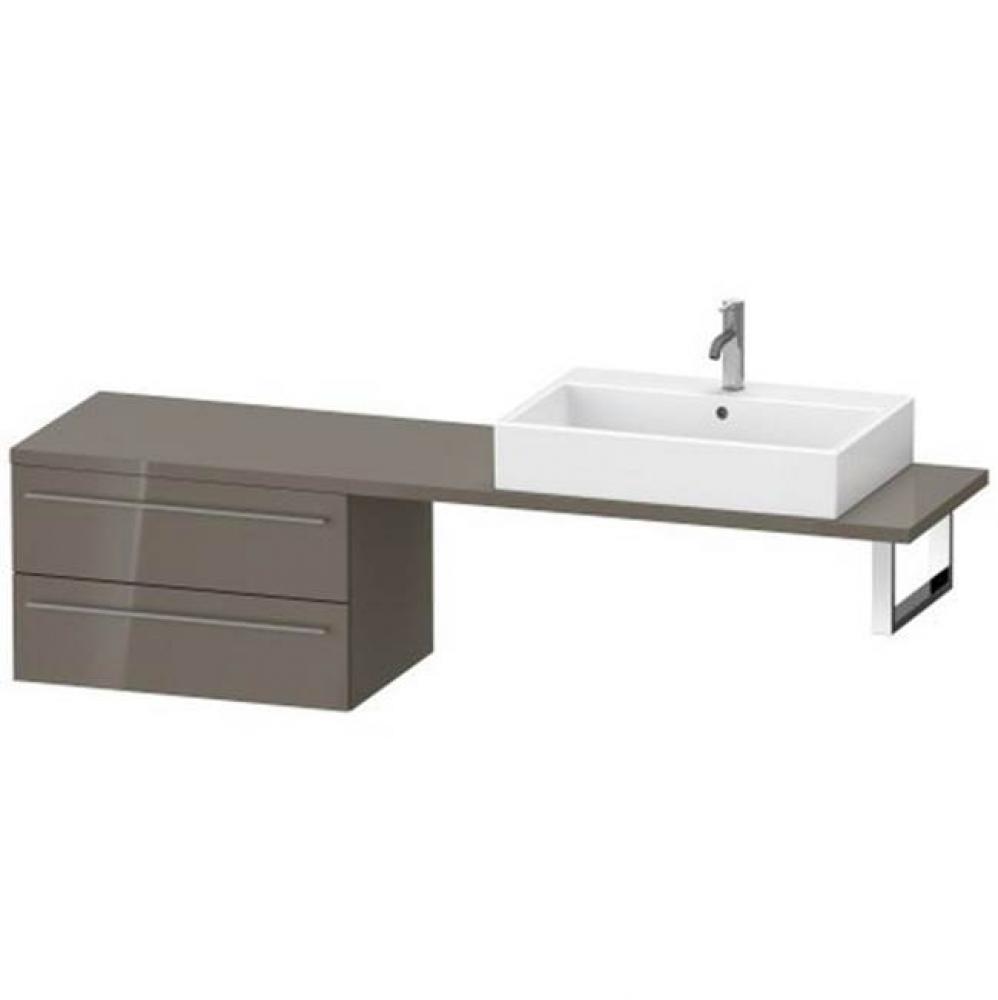 Duravit X-Large Vanity Unit for Console  Flannel Gray High Gloss