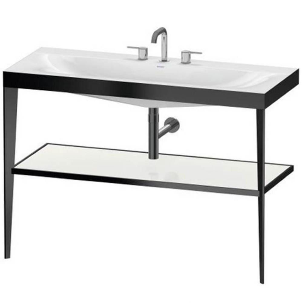 Duravit XViu C-Bonded Set With Metal Console  White High Gloss