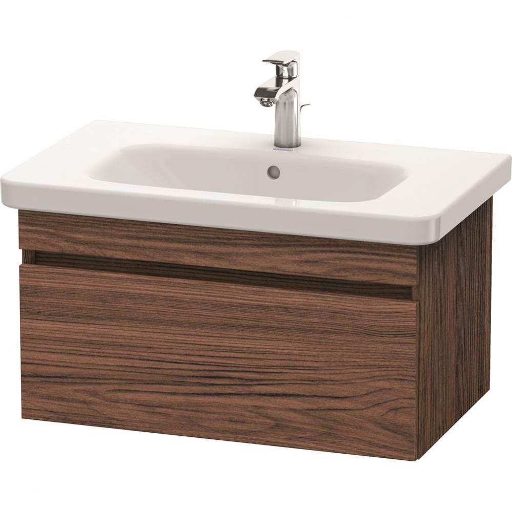 Duravit DuraStyle One Drawer Wall-Mount Vanity Unit Walnut Dark