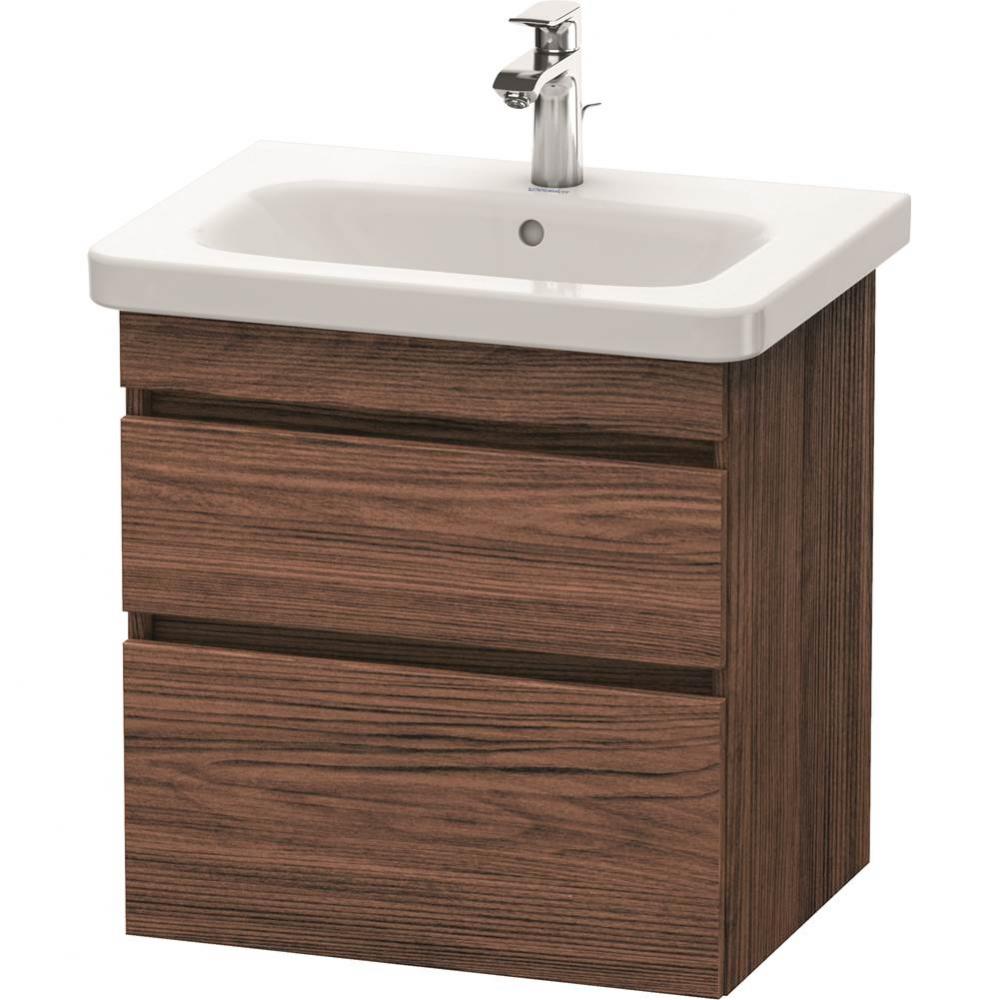 Duravit DuraStyle Two Drawer Wall-Mount Vanity Unit Walnut Dark