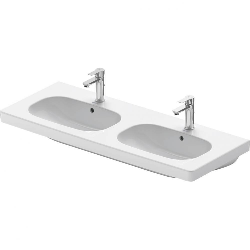 D-Code Double Vanity Sink White