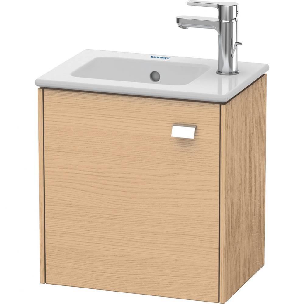 Brioso One Door Wall-Mount Vanity Unit Natural Oak