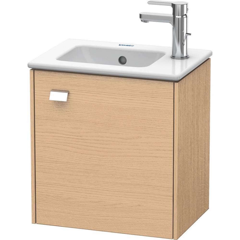 Brioso One Door Wall-Mount Vanity Unit Natural Oak