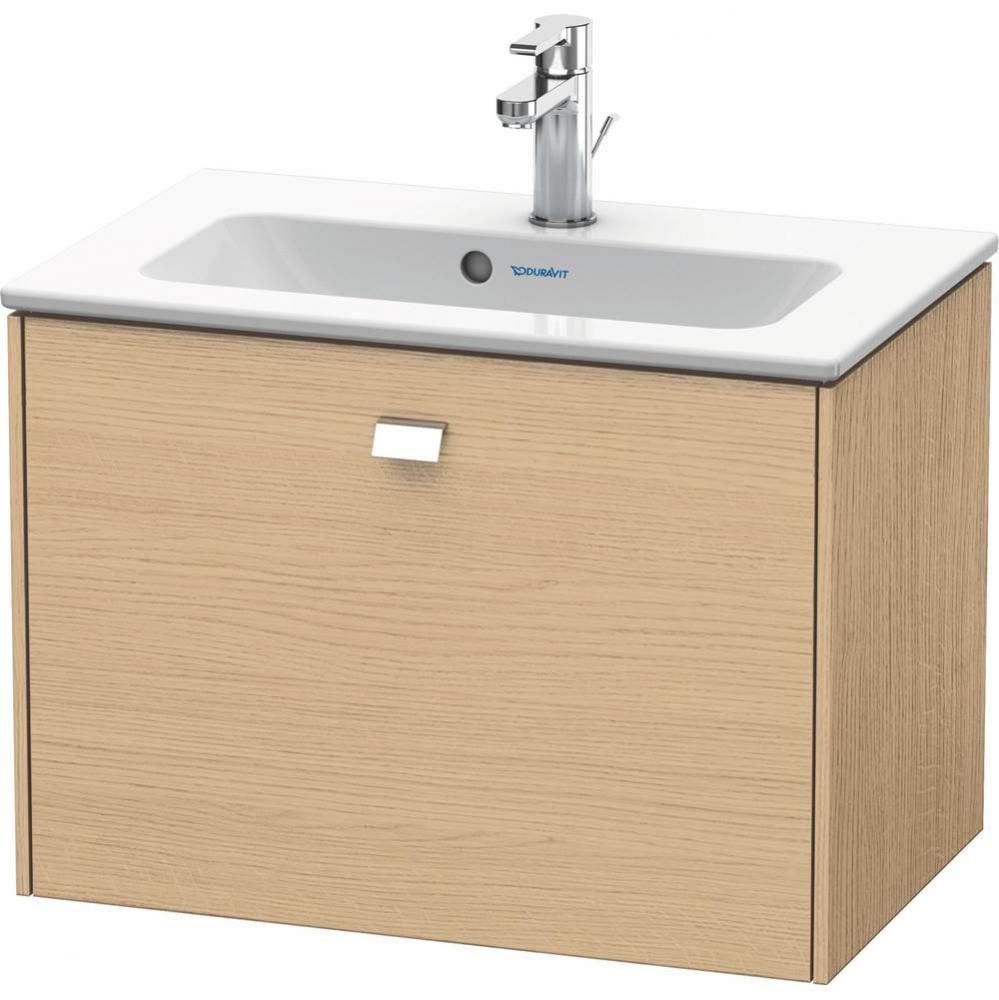 Brioso One Drawer Wall-Mount Vanity Unit Natural Oak