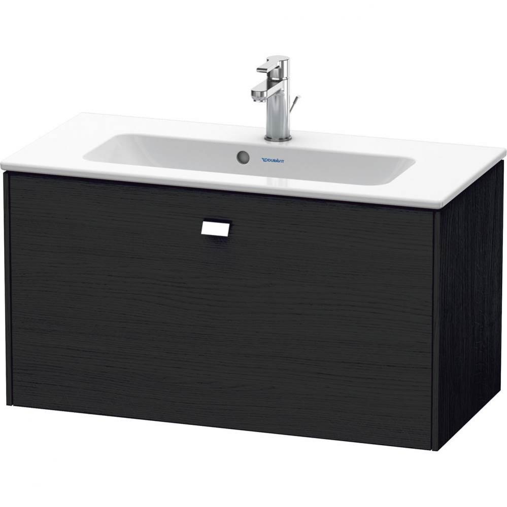 Brioso One Drawer Wall-Mount Vanity Unit Oak Black