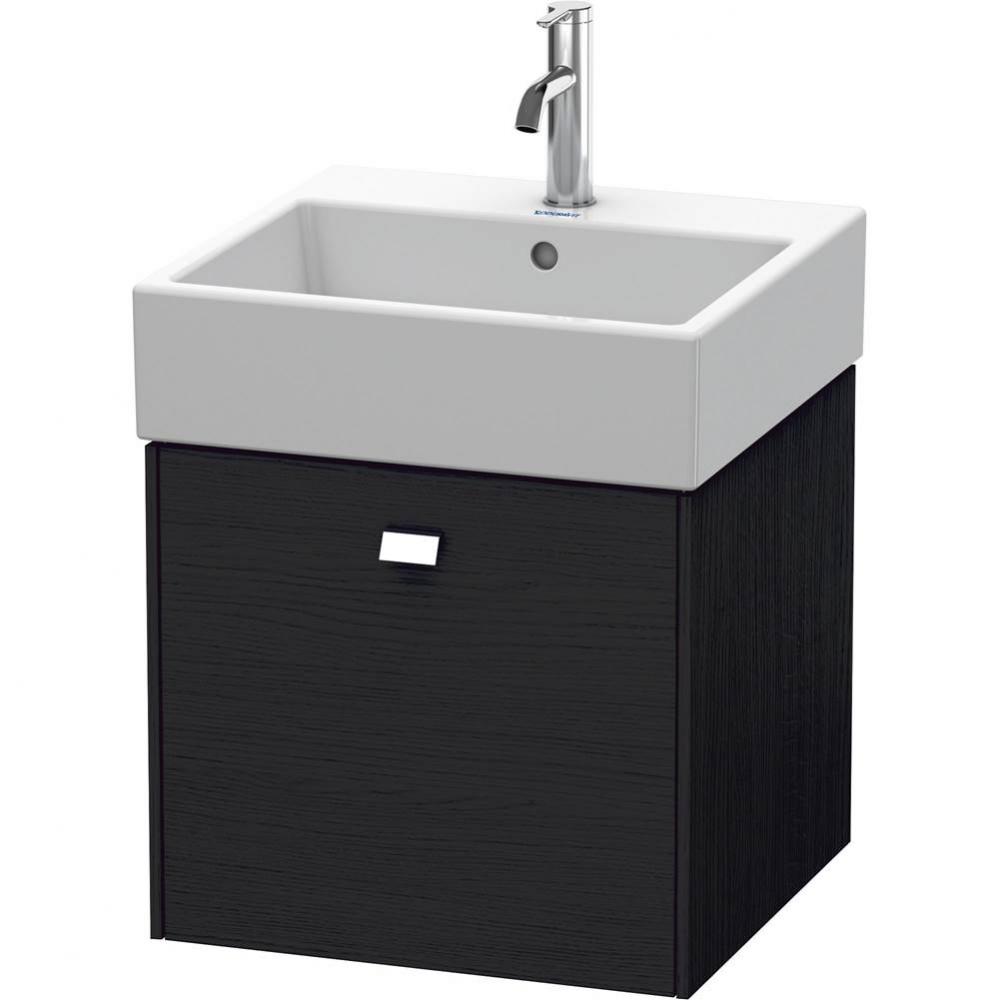 Brioso One Drawer Wall-Mount Vanity Unit Oak Black