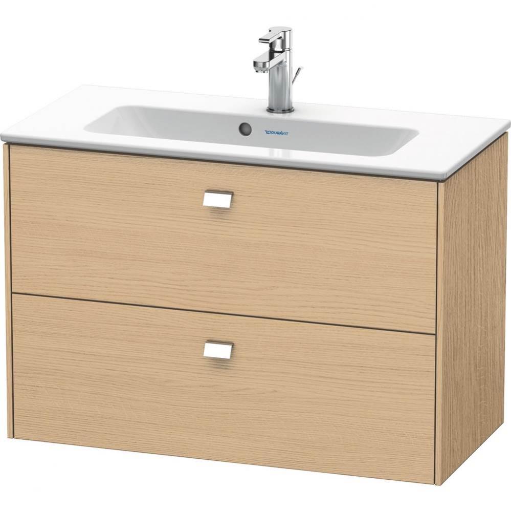 Brioso Two Drawer Wall-Mount Vanity Unit Natural Oak