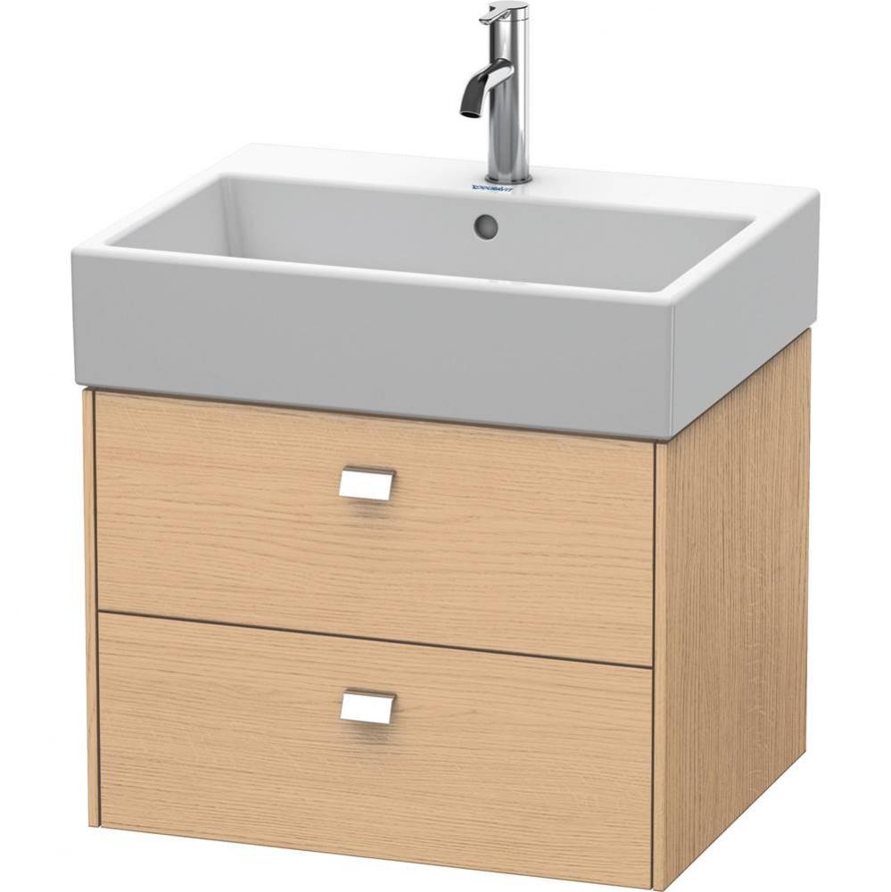 Brioso Two Drawer Wall-Mount Vanity Unit Natural Oak