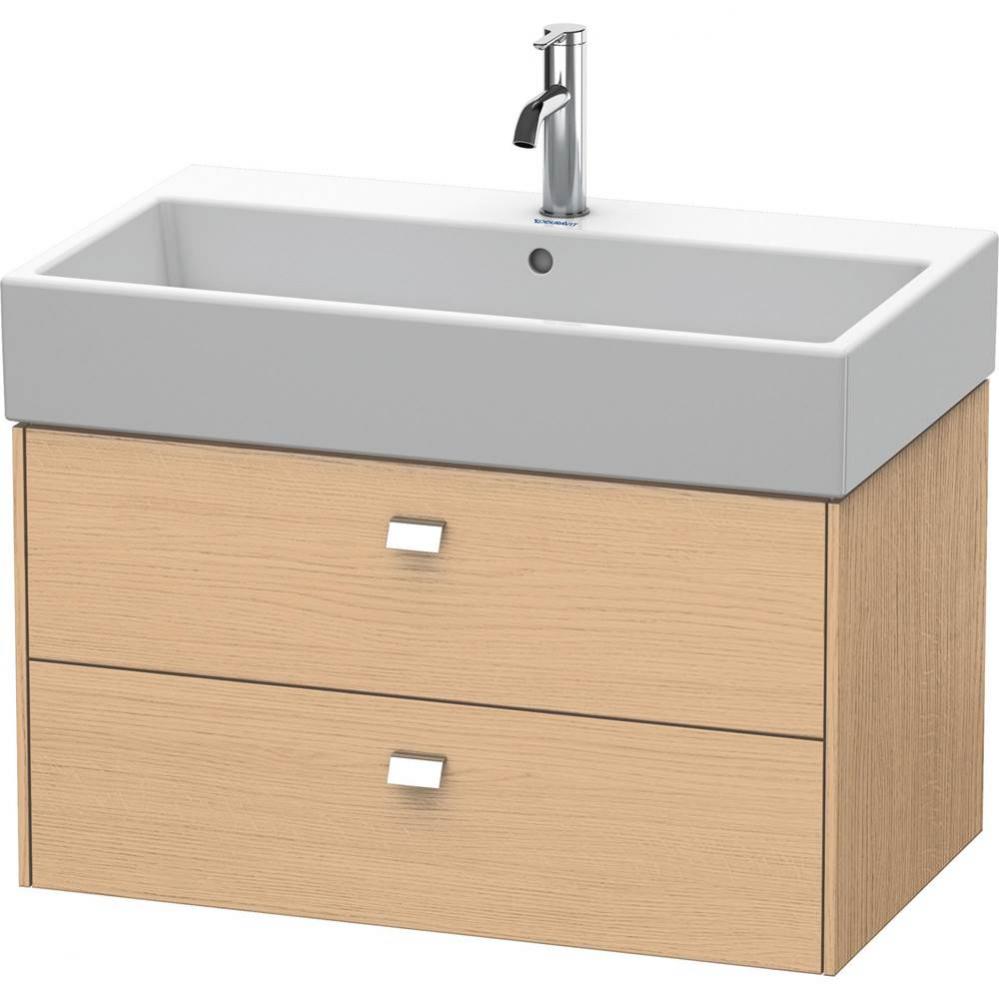 Brioso Two Drawer Wall-Mount Vanity Unit Natural Oak