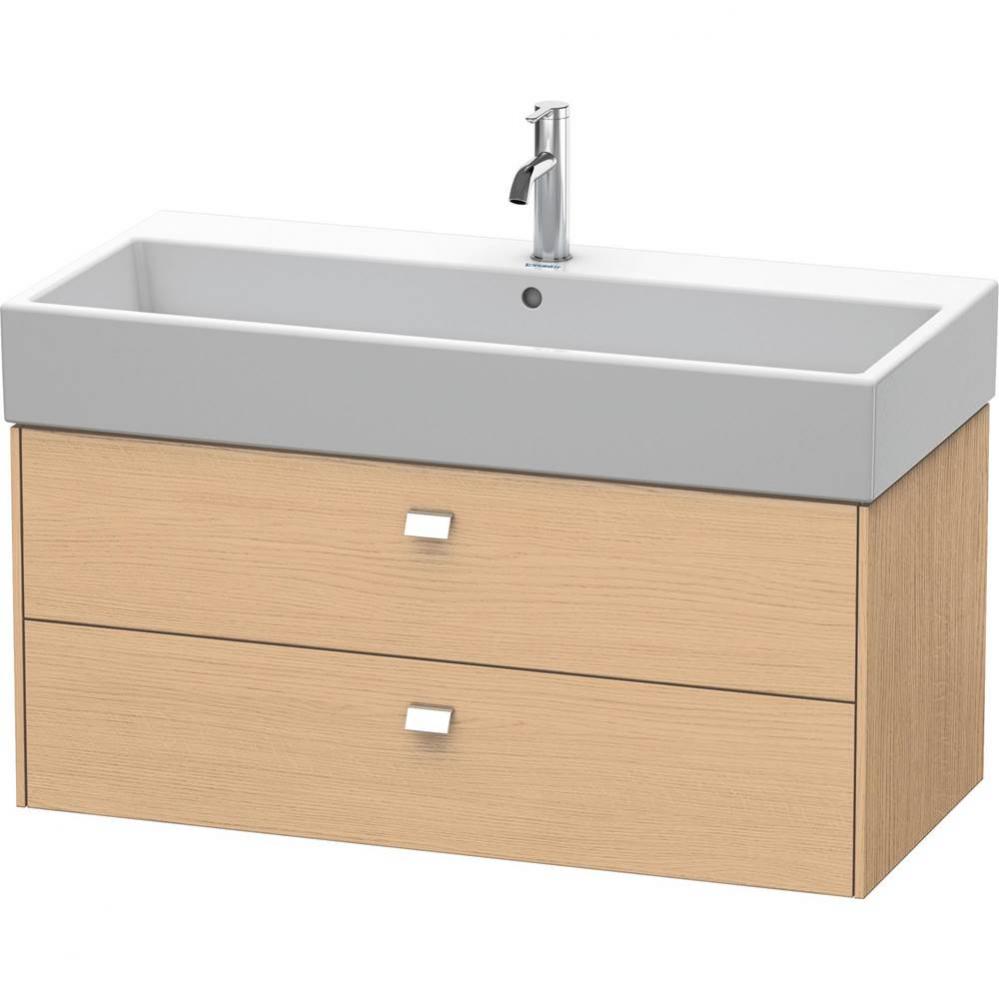 Brioso Two Drawer Wall-Mount Vanity Unit Natural Oak