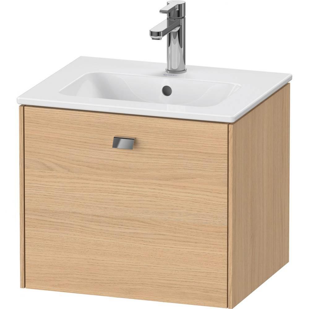 Brioso One Drawer Wall-Mount Vanity Unit Natural Oak