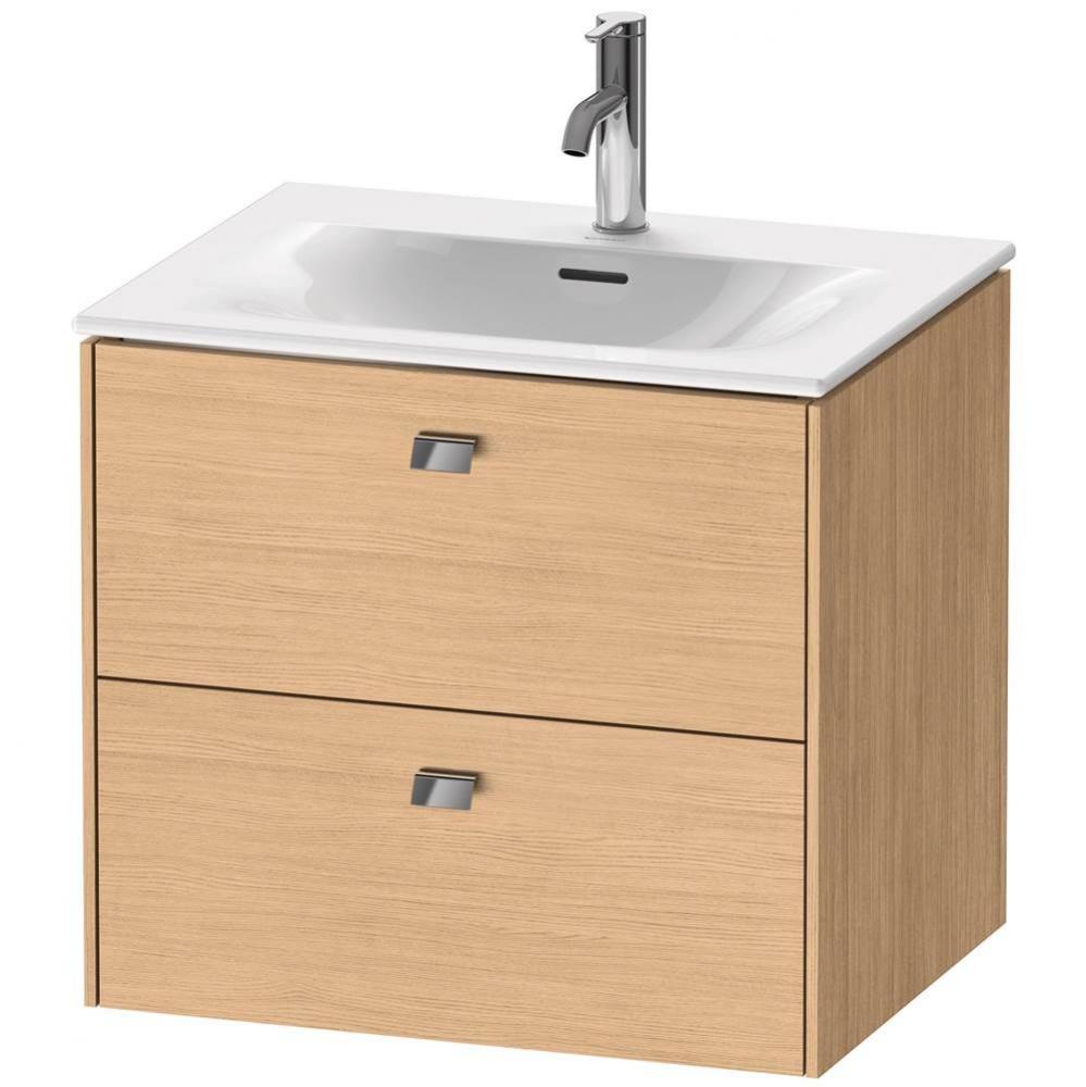 Brioso Two Drawer Wall-Mount Vanity Unit Natural Oak