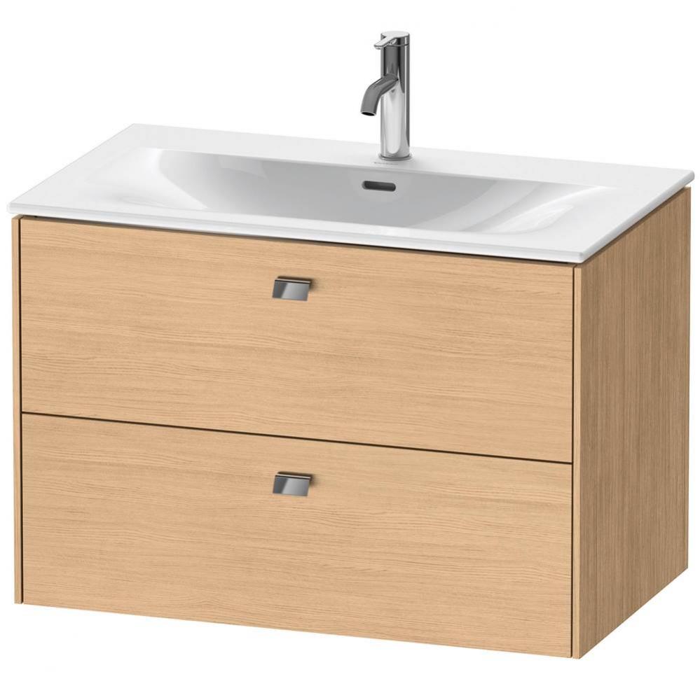 Brioso Two Drawer Wall-Mount Vanity Unit Natural Oak