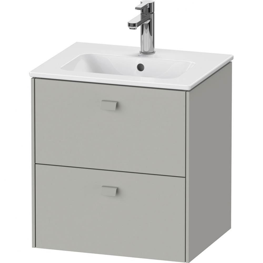 Brioso Two Drawer Wall-Mount Vanity Unit Concrete Gray