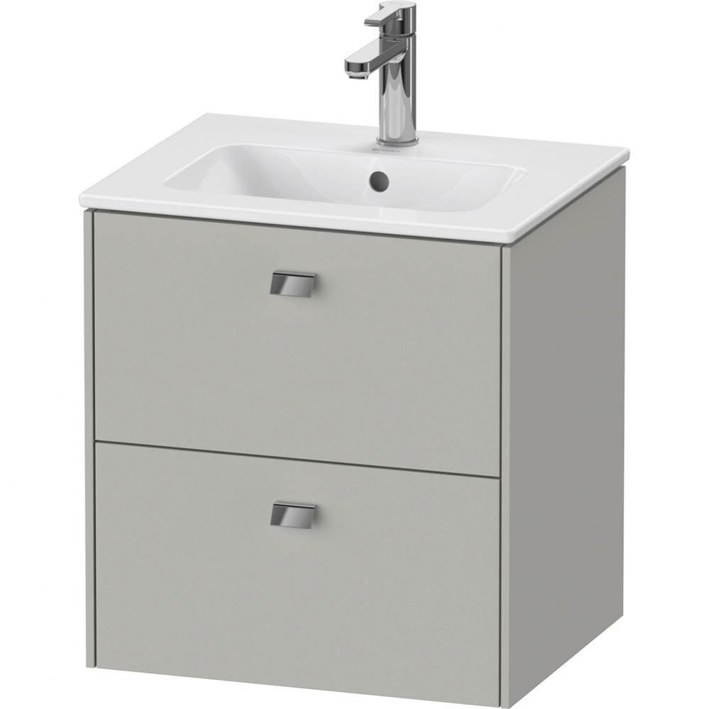 Brioso Two Drawer Wall-Mount Vanity Unit Concrete Gray