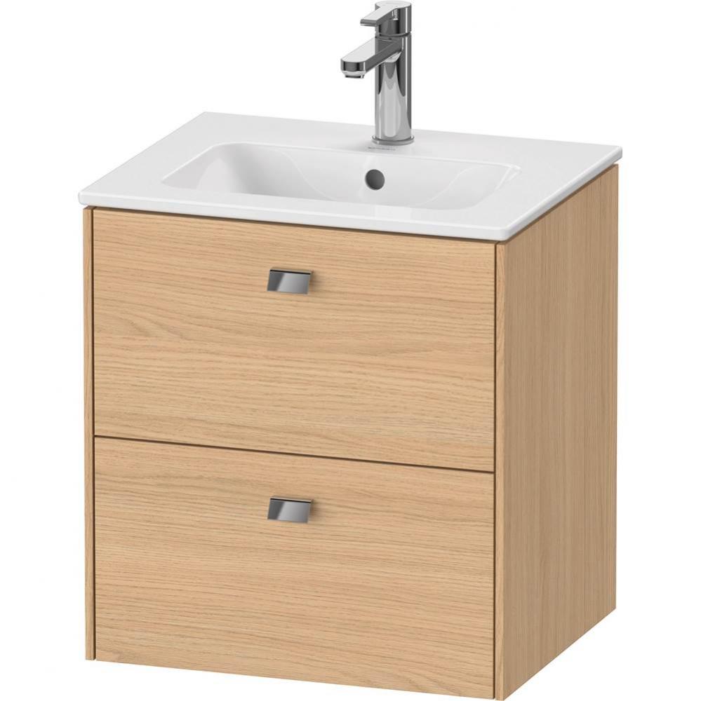 Brioso Two Drawer Wall-Mount Vanity Unit Natural Oak