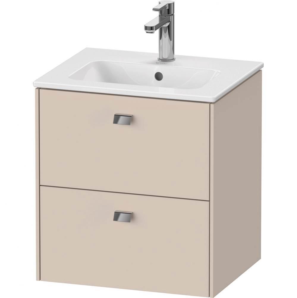 Brioso Two Drawer Wall-Mount Vanity Unit Taupe