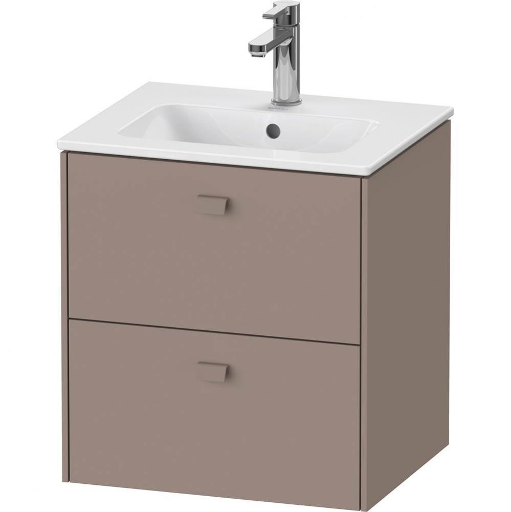 Brioso Two Drawer Wall-Mount Vanity Unit Basalt