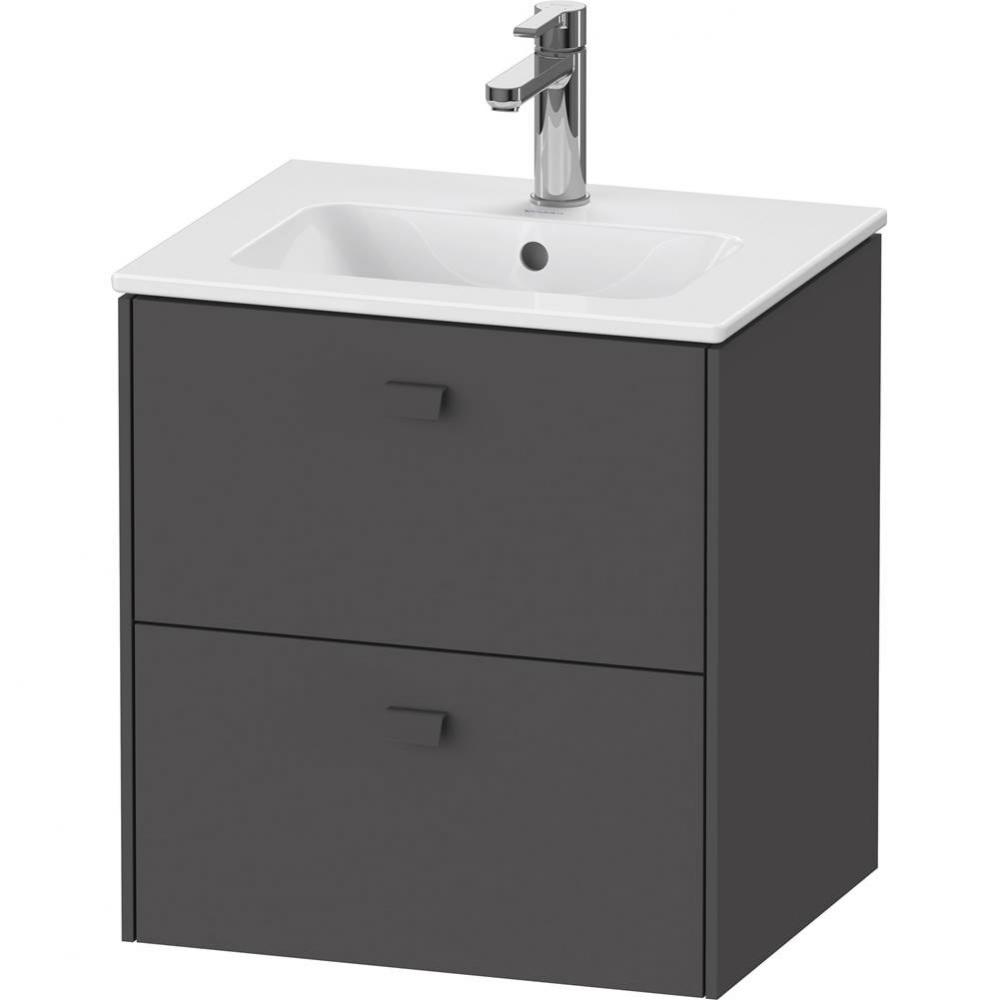 Brioso Two Drawer Wall-Mount Vanity Unit Graphite