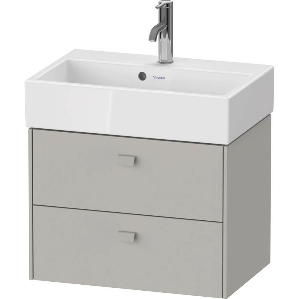 Brioso Two Drawer Wall-Mount Vanity Unit Concrete Gray