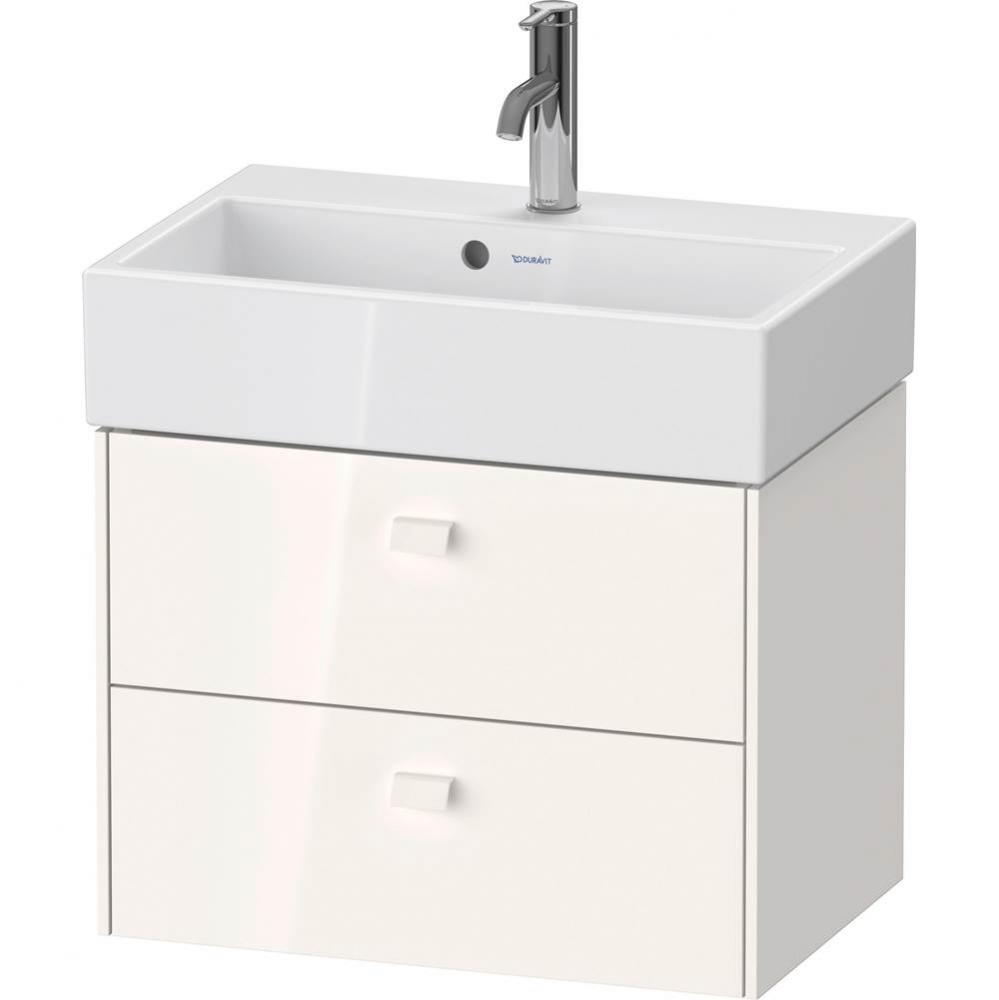 Brioso Two Drawer Wall-Mount Vanity Unit White