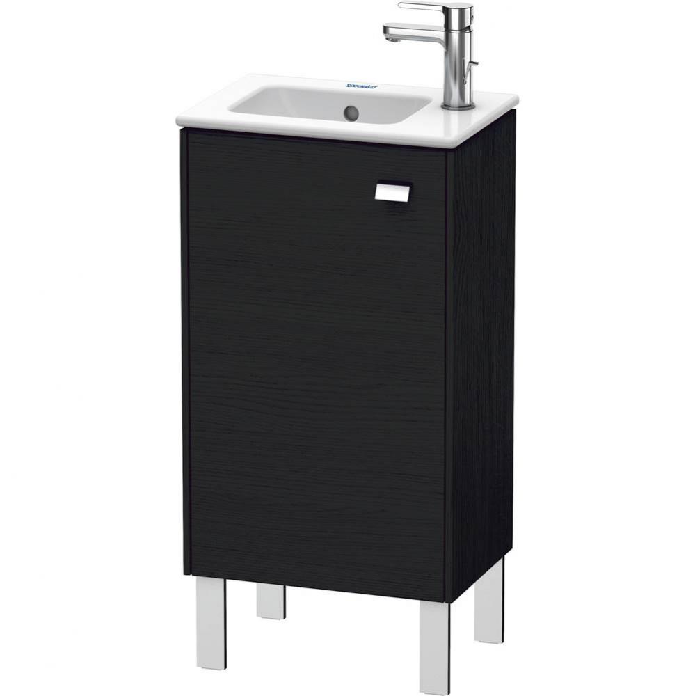 Brioso One Door Floorstanding Vanity Unit Oak Black