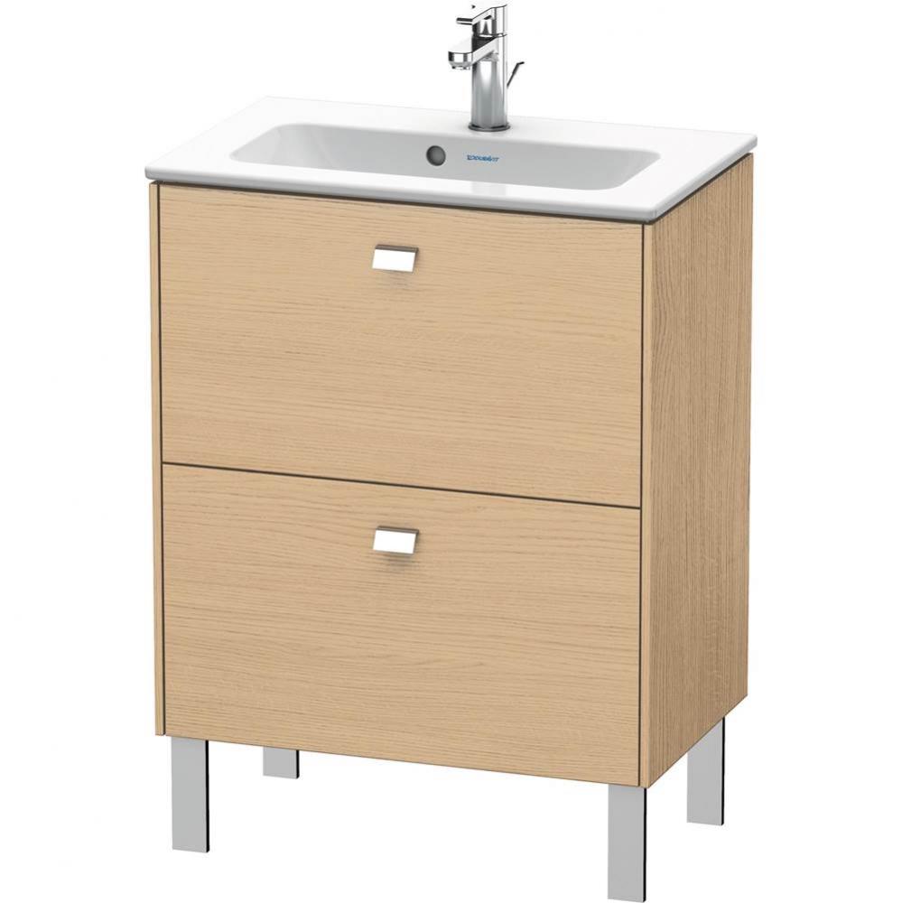 Brioso Two Drawer Floorstanding Vanity Unit Natural Oak