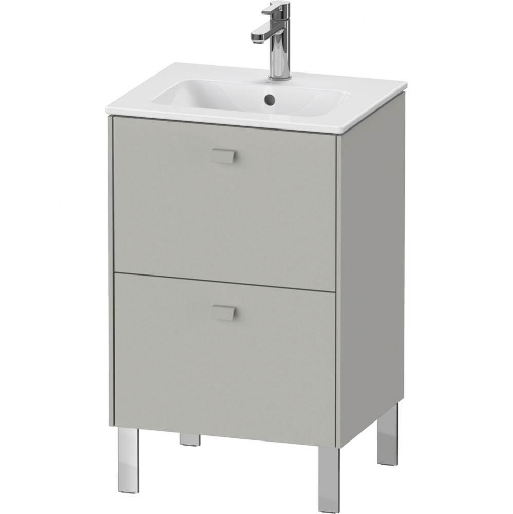 Brioso Two Drawer Floorstanding Vanity Unit Concrete Gray