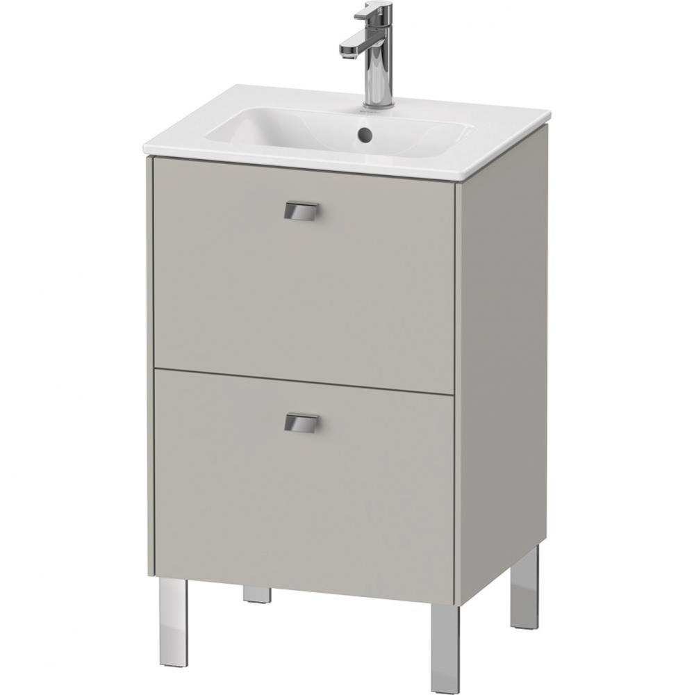 Brioso Two Drawer Floorstanding Vanity Unit Concrete Gray