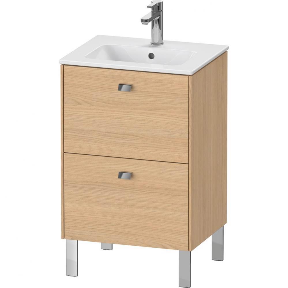 Brioso Two Drawer Floorstanding Vanity Unit Natural Oak