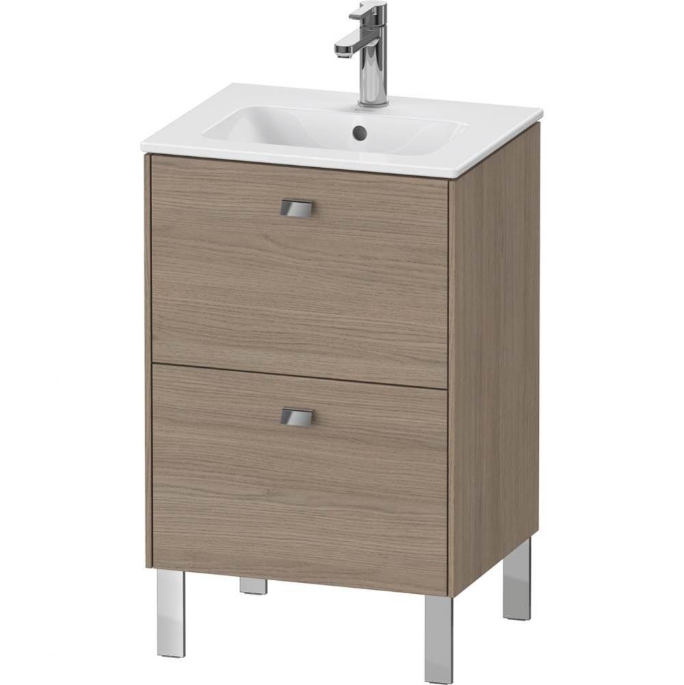 Brioso Two Drawer Floorstanding Vanity Unit Oak Terra