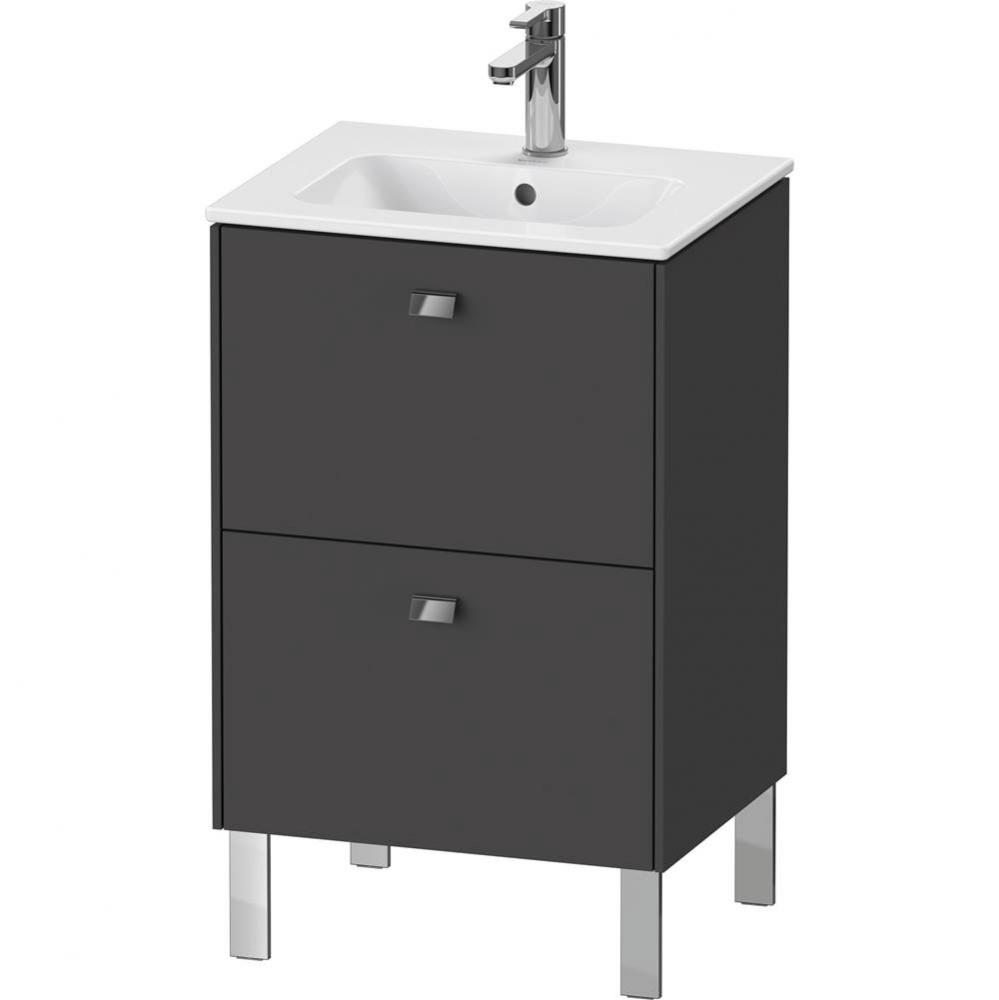 Brioso Two Drawer Floorstanding Vanity Unit Graphite