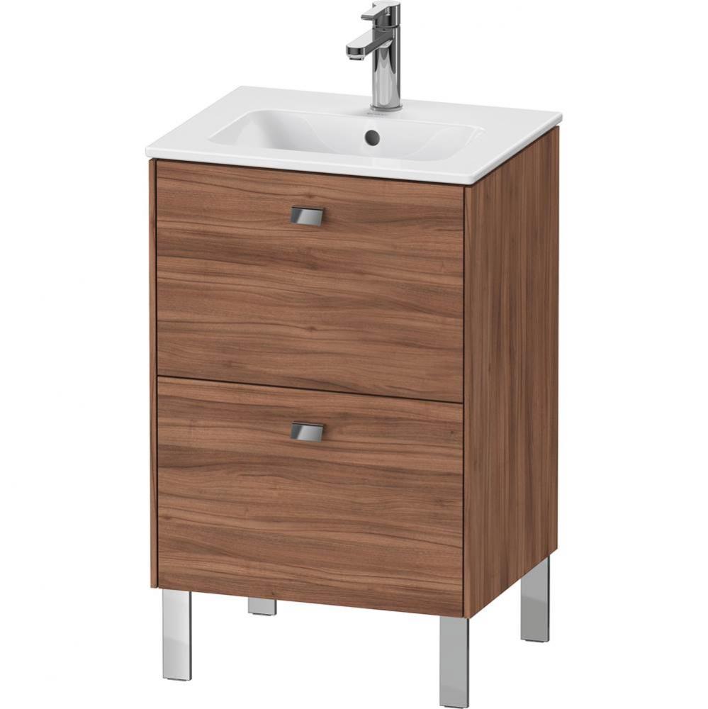 Brioso Two Drawer Floorstanding Vanity Unit Walnut