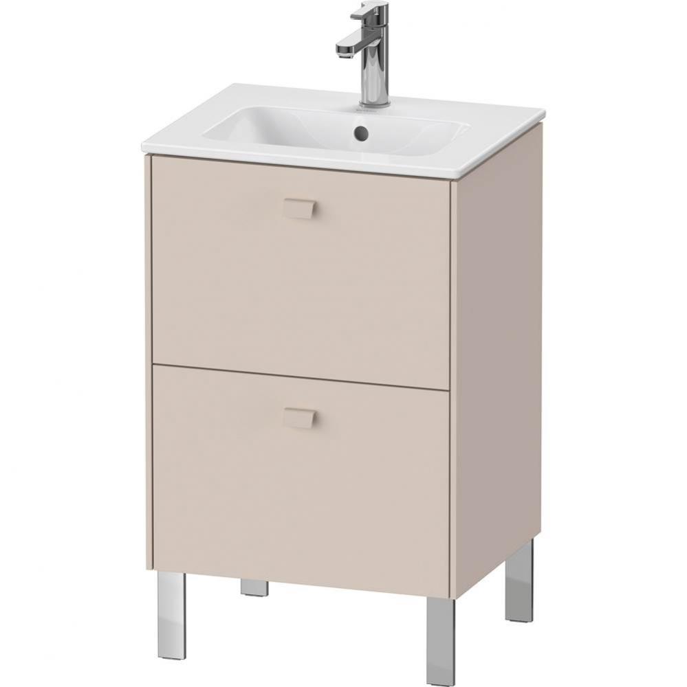 Brioso Two Drawer Floorstanding Vanity Unit Taupe