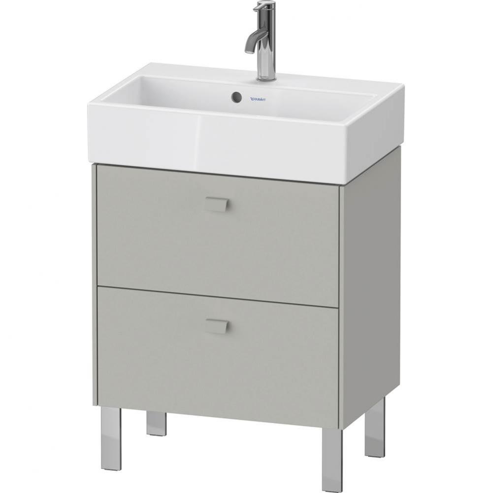 Brioso Two Drawer Floorstanding Vanity Unit Concrete Gray