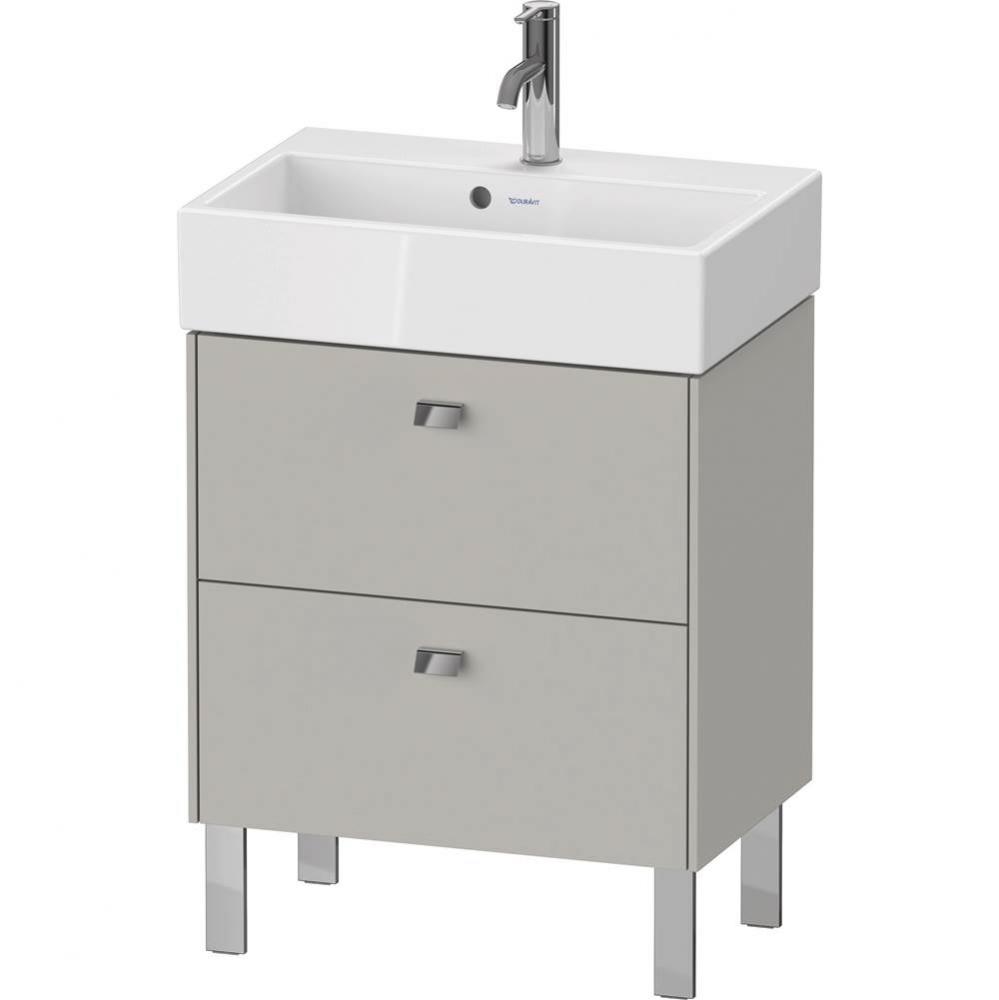 Brioso Two Drawer Floorstanding Vanity Unit Concrete Gray