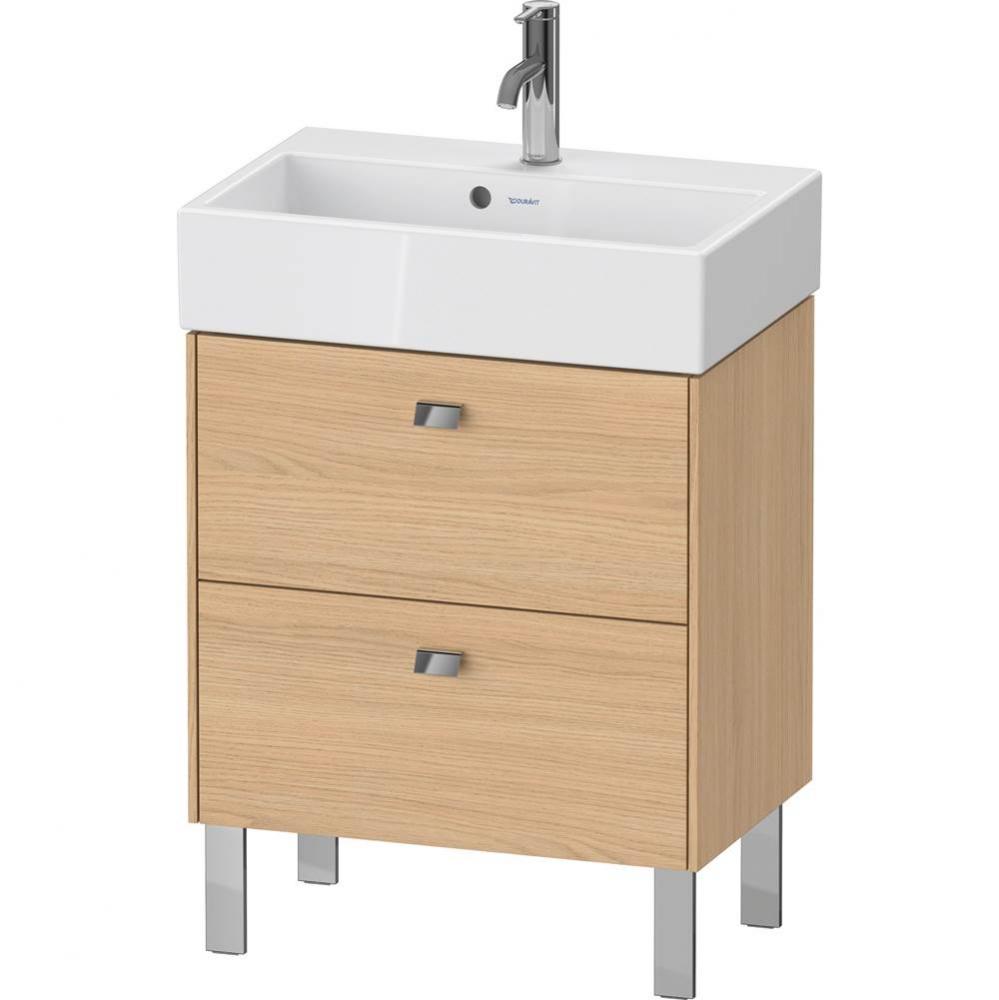 Brioso Two Drawer Floorstanding Vanity Unit Natural Oak