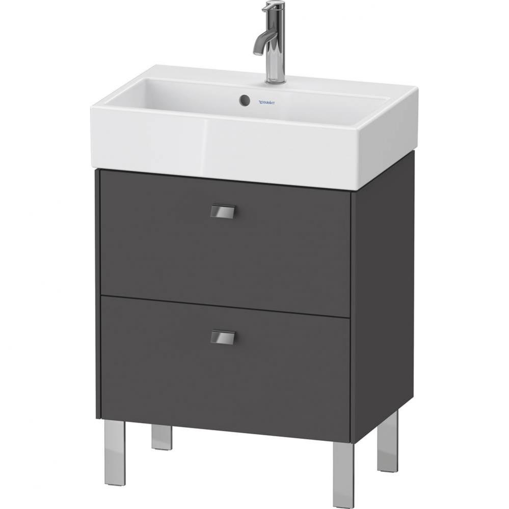 Brioso Two Drawer Floorstanding Vanity Unit Graphite