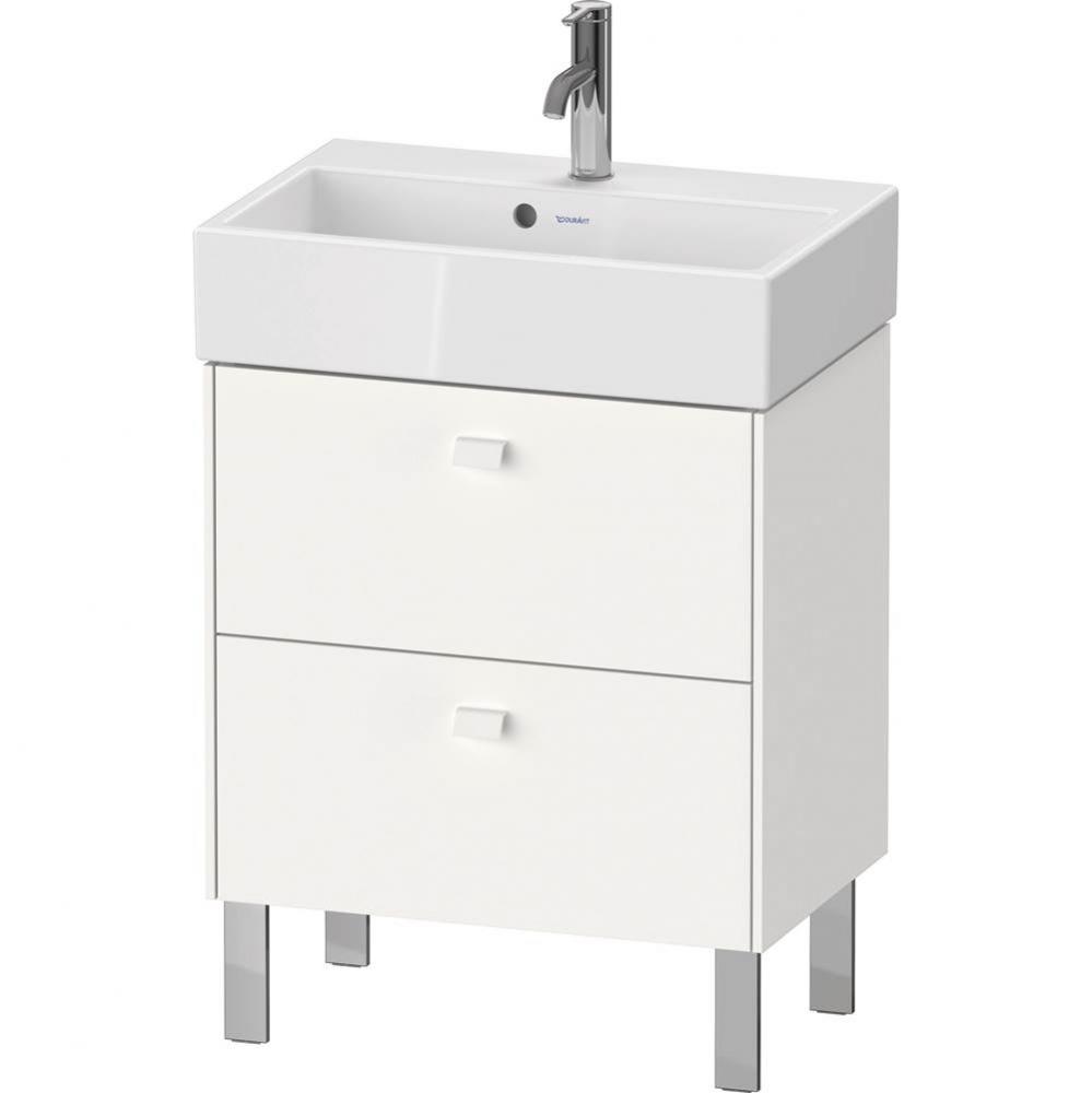 Brioso Two Drawer Floorstanding Vanity Unit White