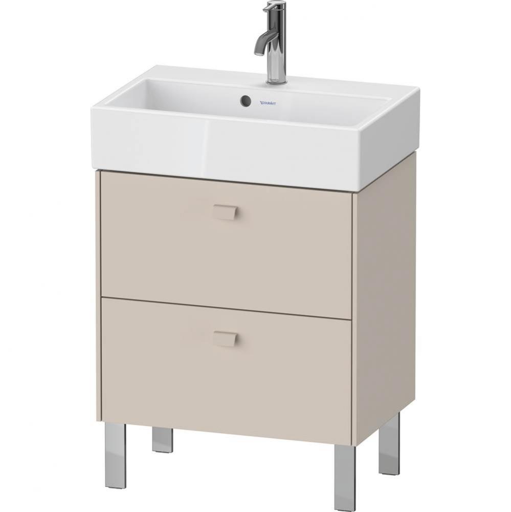 Brioso Two Drawer Floorstanding Vanity Unit Taupe