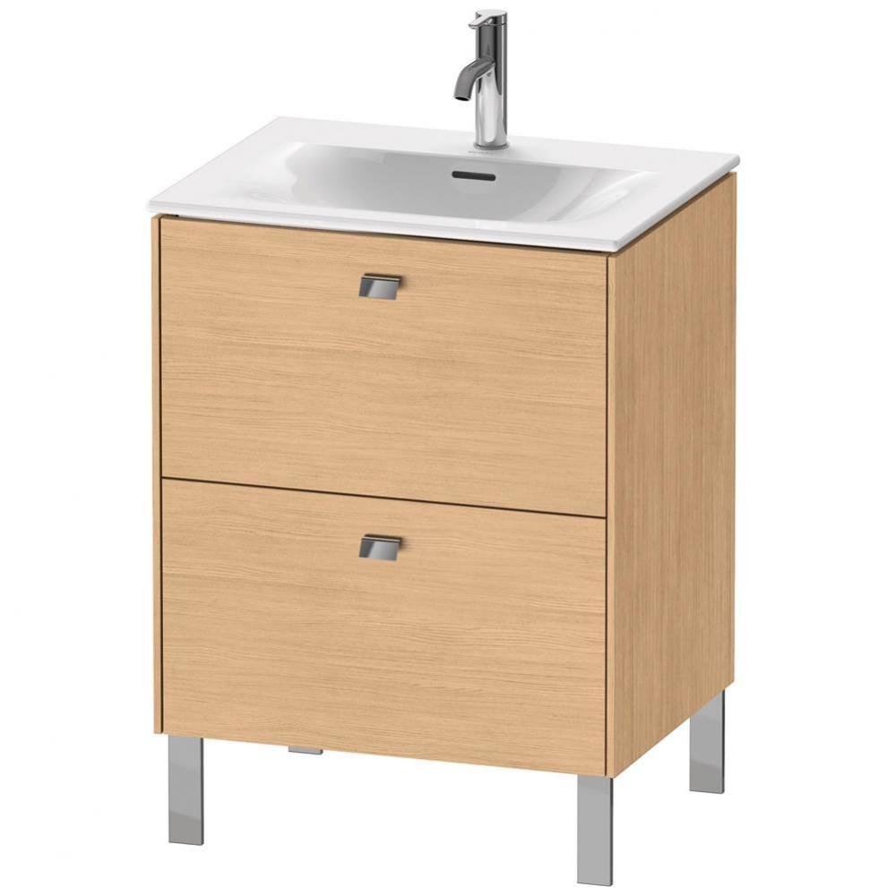 Brioso Two Drawer Floorstanding Vanity Unit Natural Oak