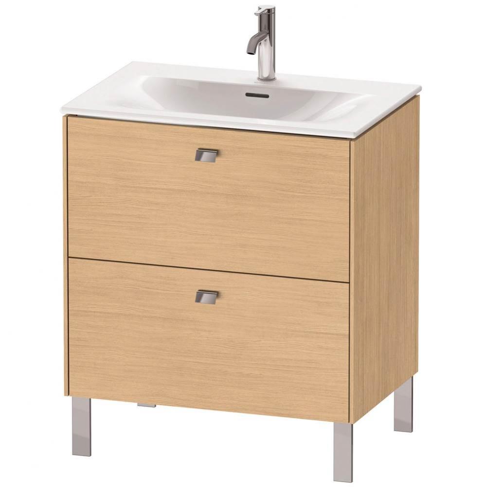 Brioso Two Drawer Floorstanding Vanity Unit Natural Oak