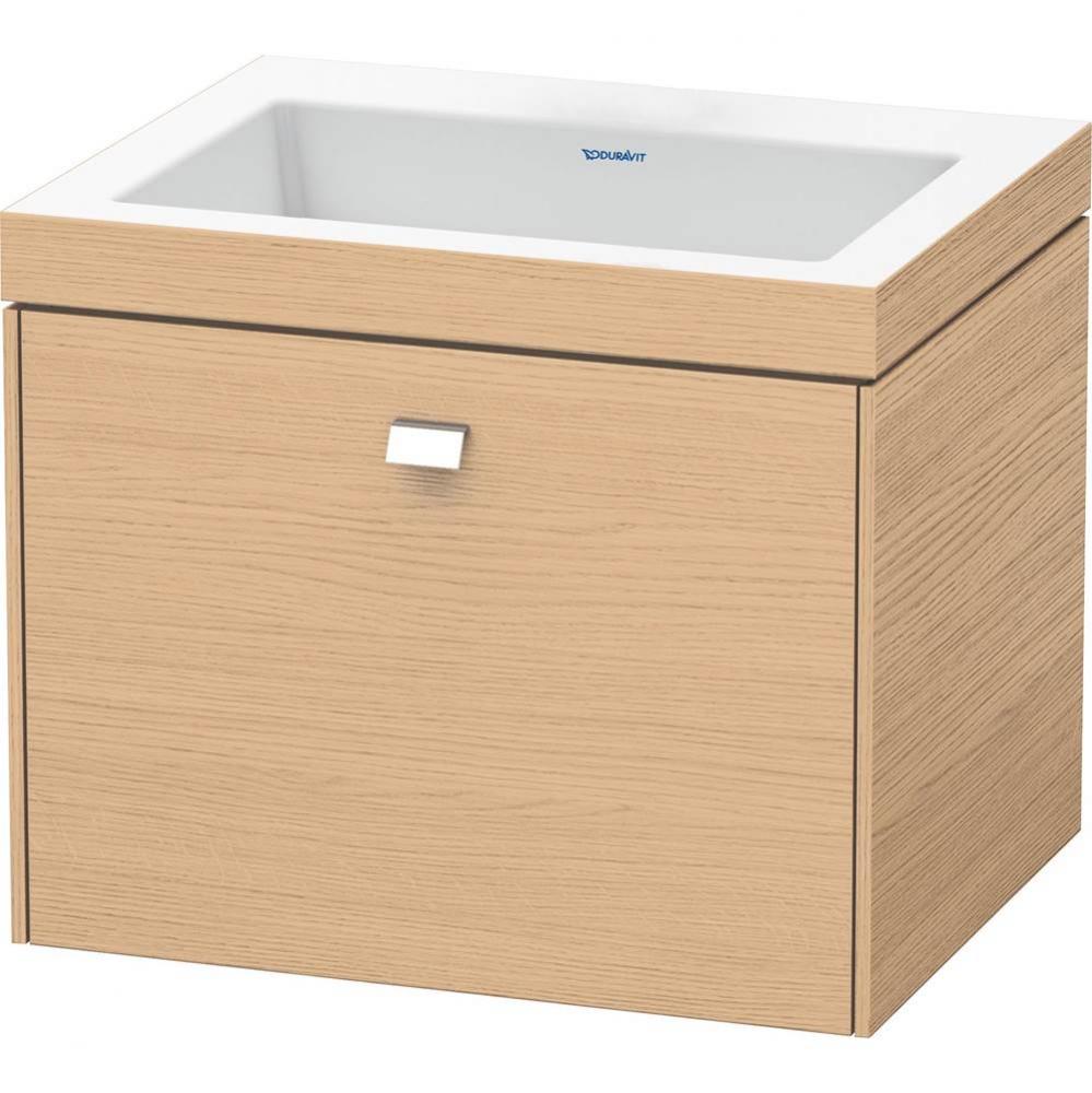 Brioso One Drawer C-Bonded Wall-Mount Vanity Kit Natural Oak