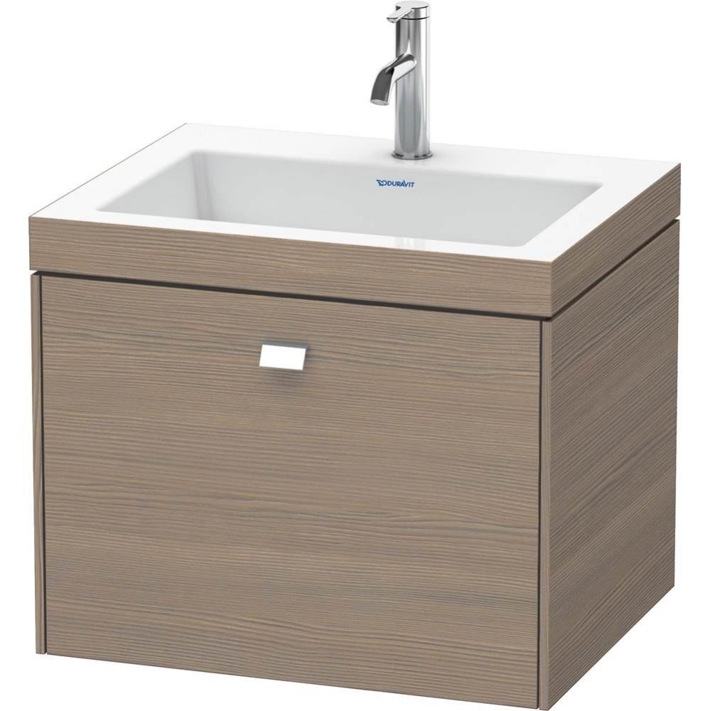 Brioso One Drawer C-Bonded Wall-Mount Vanity Kit Oak Terra