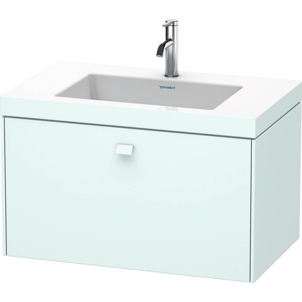 Duravit Brioso C-Bonded Wall-Mounted Vanity  Light Blue Matte