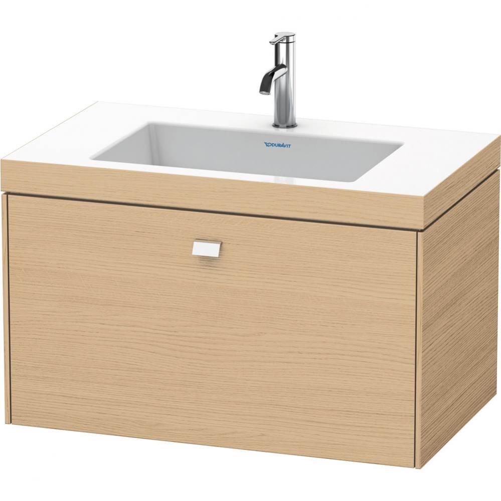 Brioso One Drawer C-Bonded Wall-Mount Vanity Kit Natural Oak