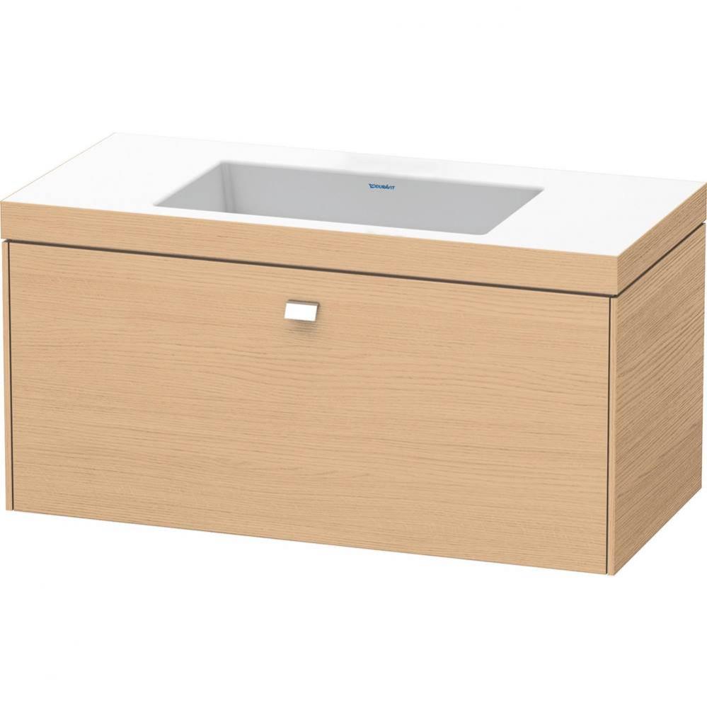 Brioso One Drawer C-Bonded Wall-Mount Vanity Kit Natural Oak