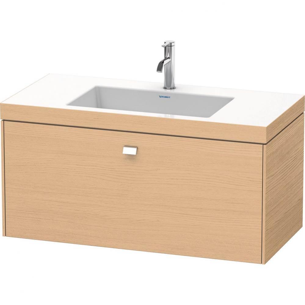 Brioso One Drawer C-Bonded Wall-Mount Vanity Kit Natural Oak