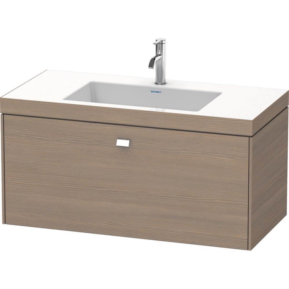 Brioso One Drawer C-Bonded Wall-Mount Vanity Kit Oak Terra