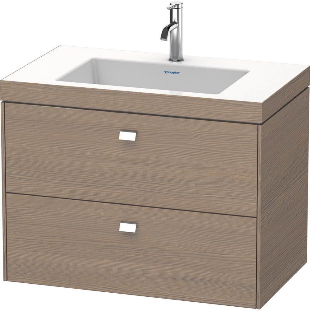 Brioso Two Drawer C-Bonded Wall-Mount Vanity Kit Oak Terra